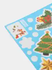 Рыжий наклейки на окна А4 новогодние