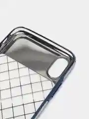 Синий силиконовый чехол на Apple iPhone X / Xs прозрачный с узорами