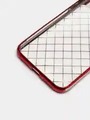 Красный силиконовый чехол на Apple iPhone X / Xs прозрачный с узорами