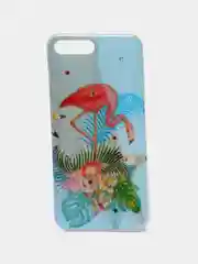 Лазурный силиконовый чехол с рисунком на айфон 6 / 6s / X / Xs / 7 Plus / 8 Plus