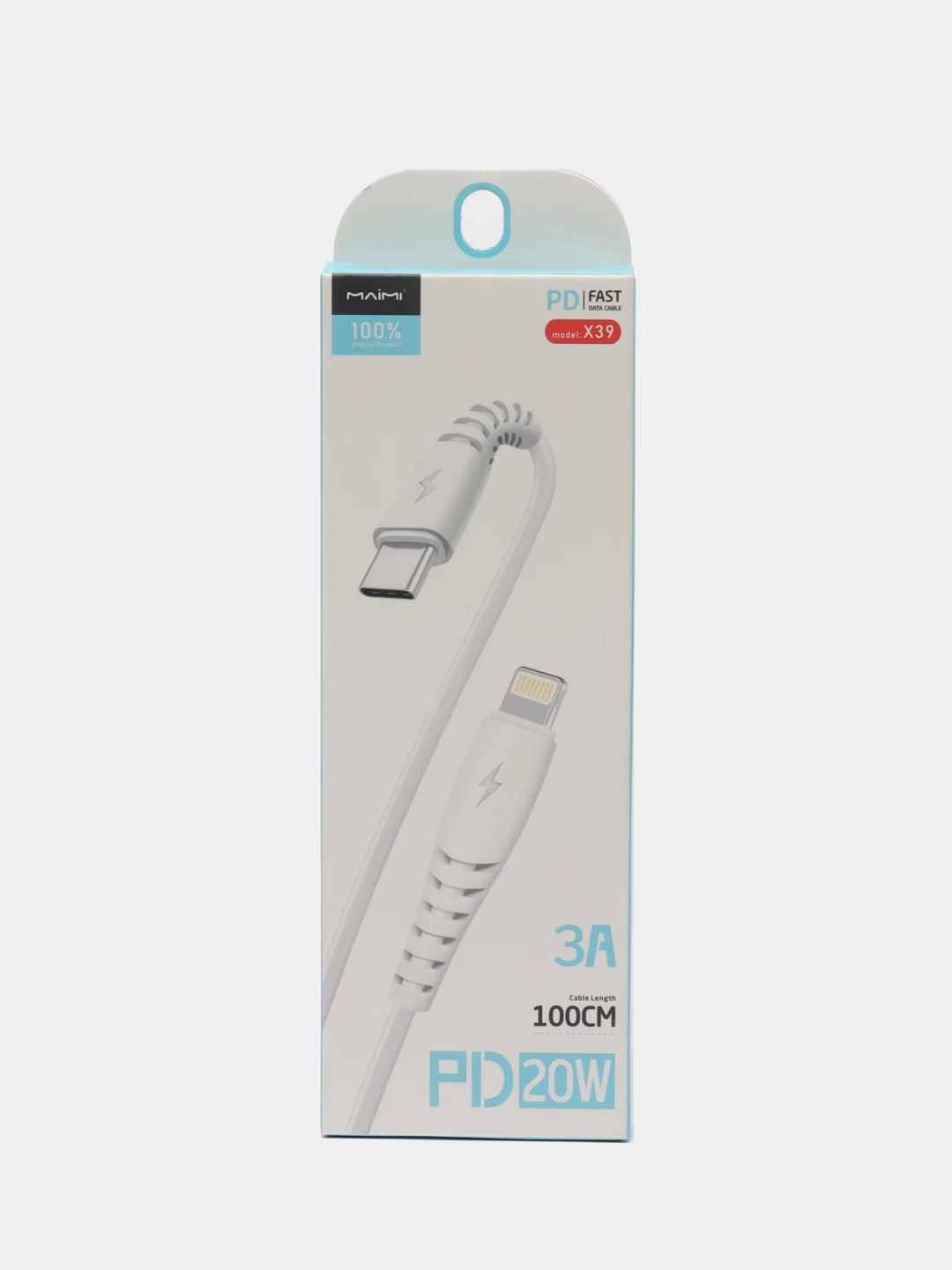 Кабель USB Type-C-Lightning Maimi, износостойкий, медный, 1 м