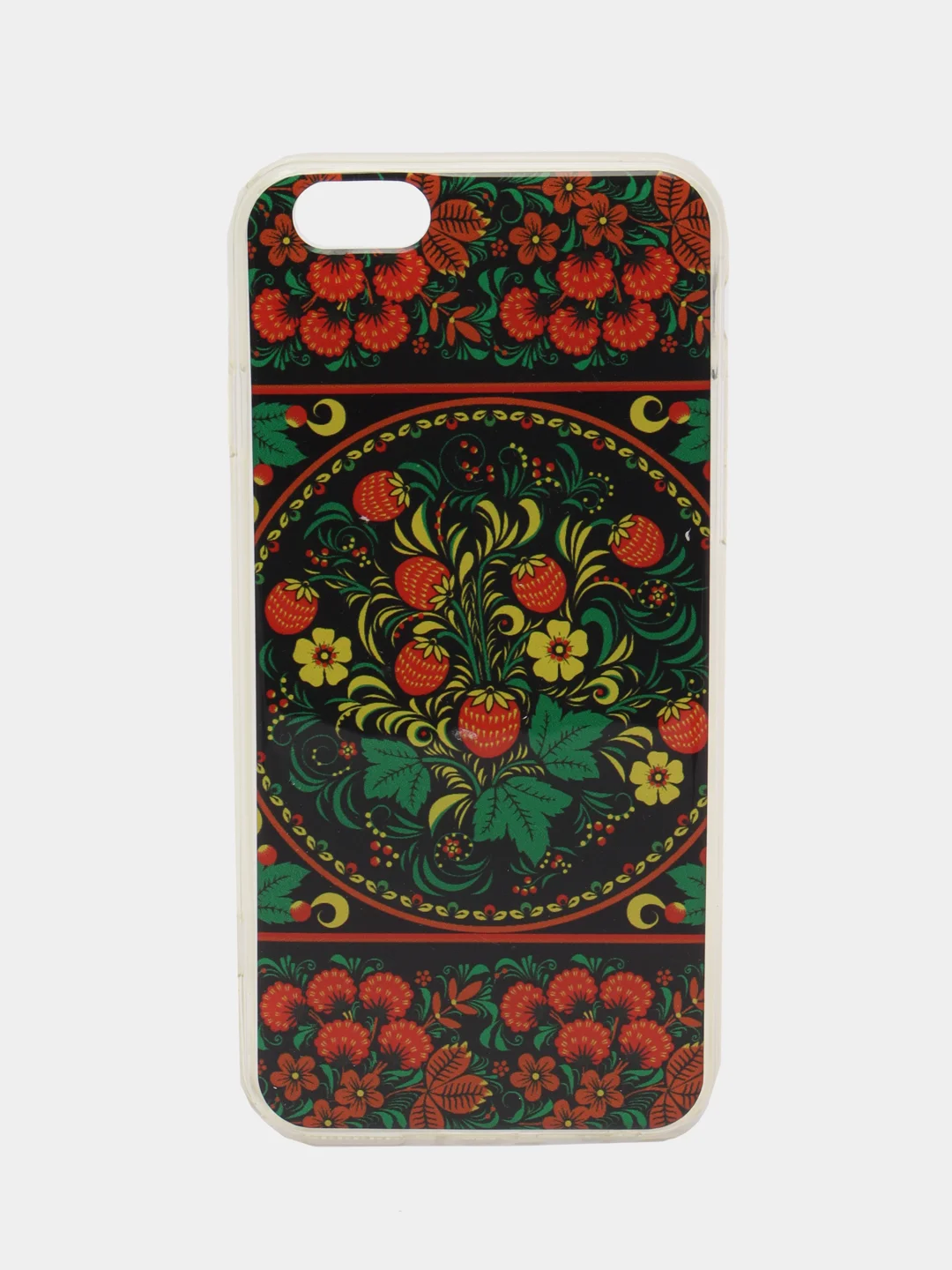 Красный силиконовый чехол iPhone 6 / 6S с рисунком