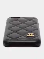 Черный кожаный чехол для iPhone 6 / 6s / 7 Plus / 8 Plus