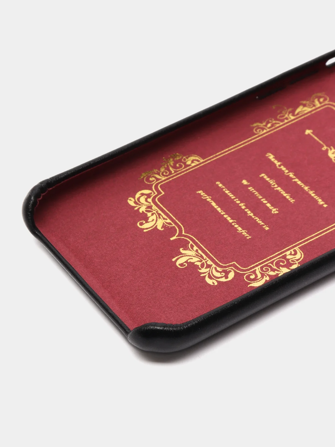 Черный кожаный чехол для iPhone 6 / 6s / 7 Plus / 8 Plus