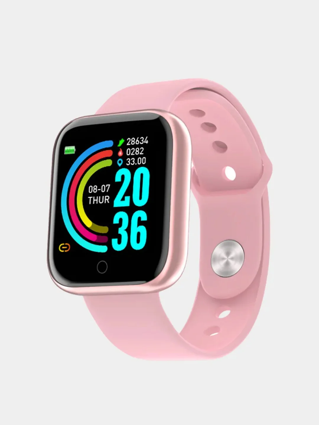 Розовый умные смарт часы  Smart Watch / Фитнес браслет женские и мужские