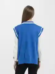 Синий женский жилет оверсйз