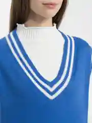 Синий женский жилет оверсйз