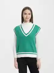 Зеленый женский жилет оверсйз