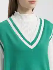 Зеленый женский жилет оверсйз