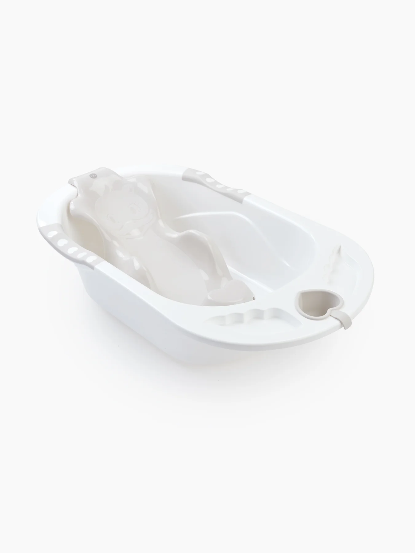 Бежевый детская ванна с анатомической горкой "BATH COMFORT", Happy Baby