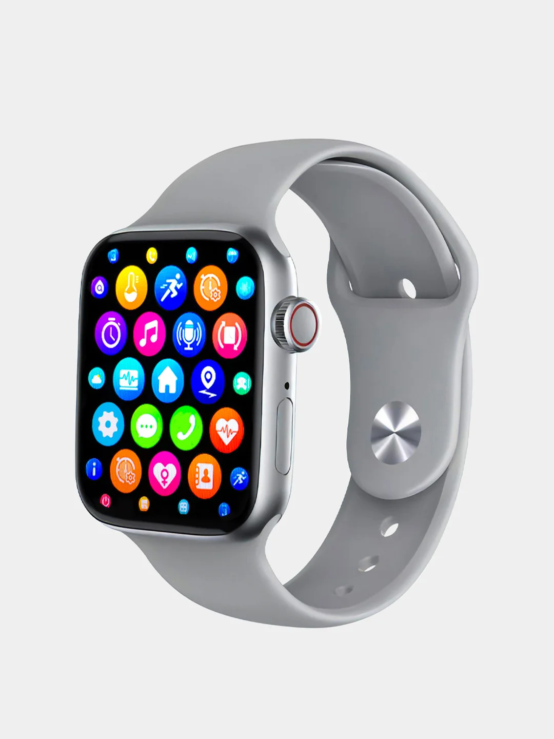 Серебряный умные смарт часы Smart Watch DT No.1 с беспроводной зарядкой, 45мм