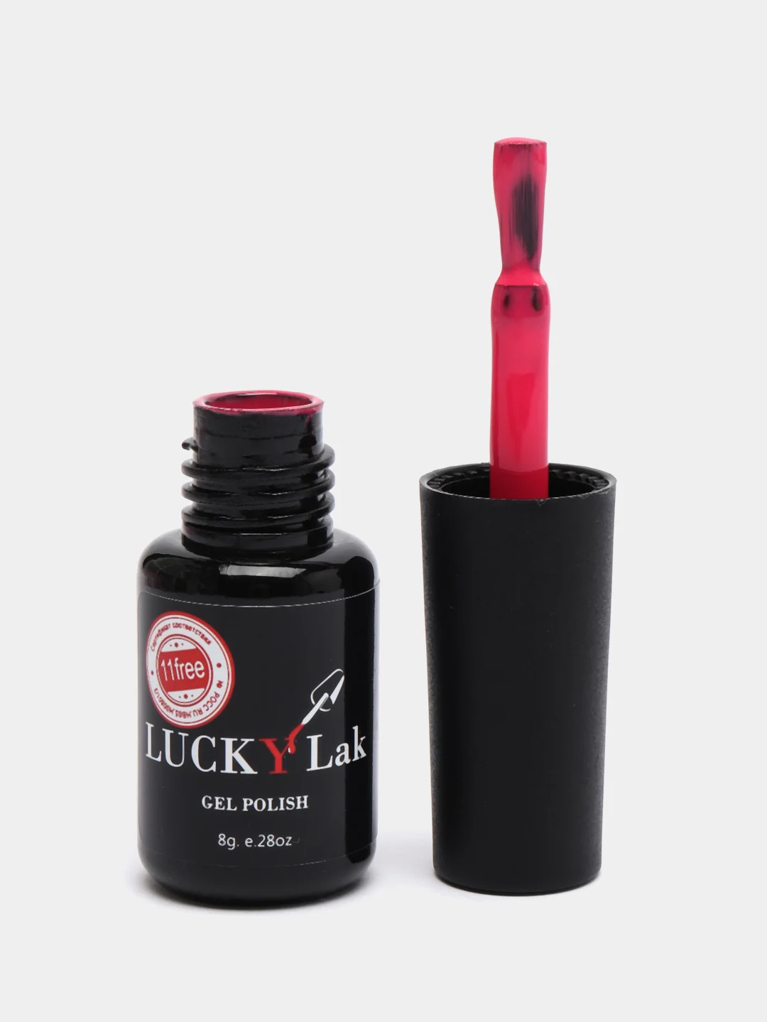 Вишнёвый гель лак для маникюра и педикюра Luckylak Kapsula 07, 8g яркая фуксия