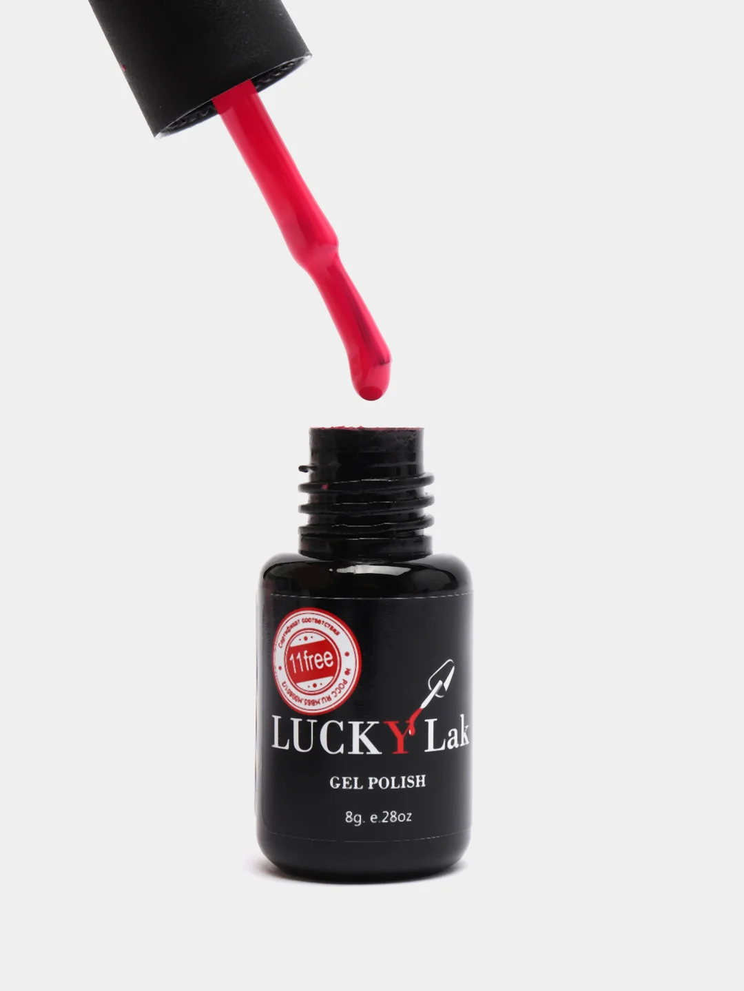Вишнёвый гель лак для маникюра и педикюра Luckylak Kapsula 07, 8g яркая фуксия