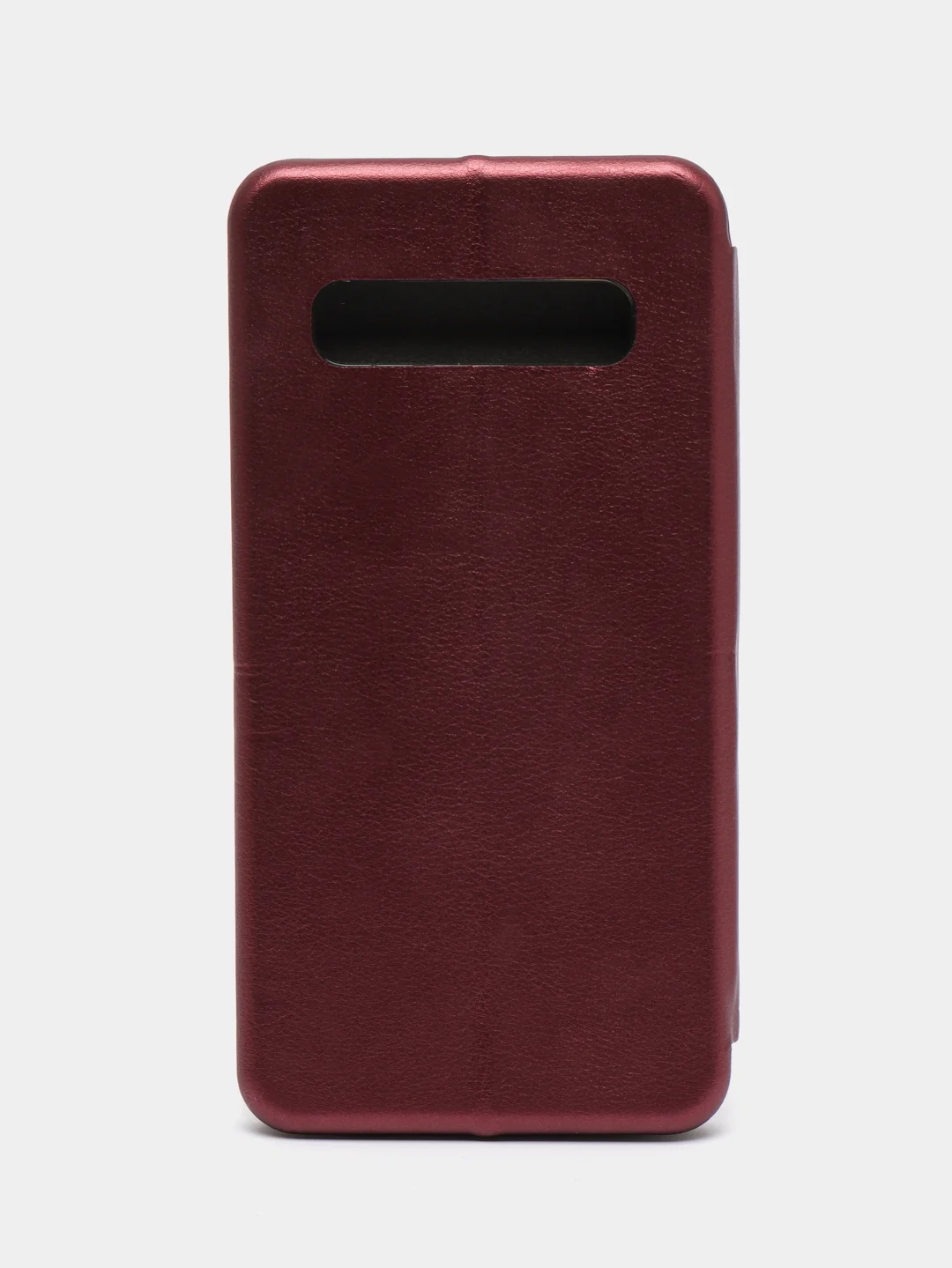 Бордовый чехол книжка на Samsung Galaxy S10 5G, из экокожи