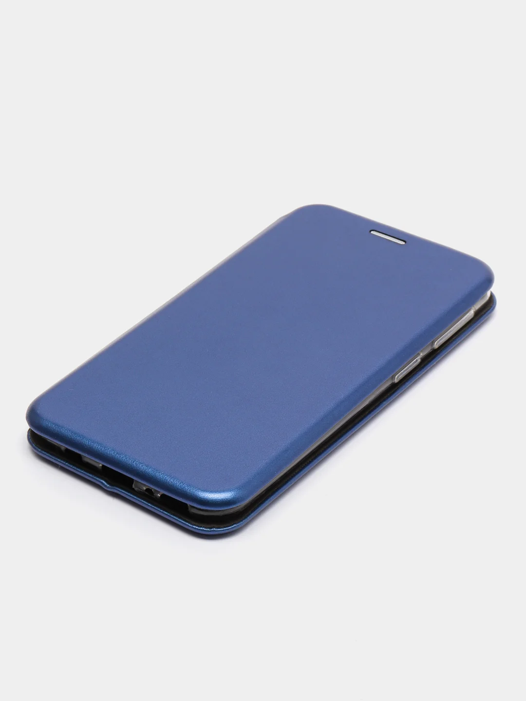 Синий чехол книжка на Samsung Galaxy M20, из эко кожи, с карманом