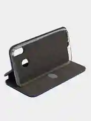 Синий чехол книжка на Samsung Galaxy M20, из эко кожи, с карманом