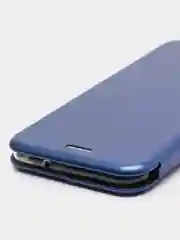Синий чехол книжка на Samsung Galaxy M20, из эко кожи, с карманом