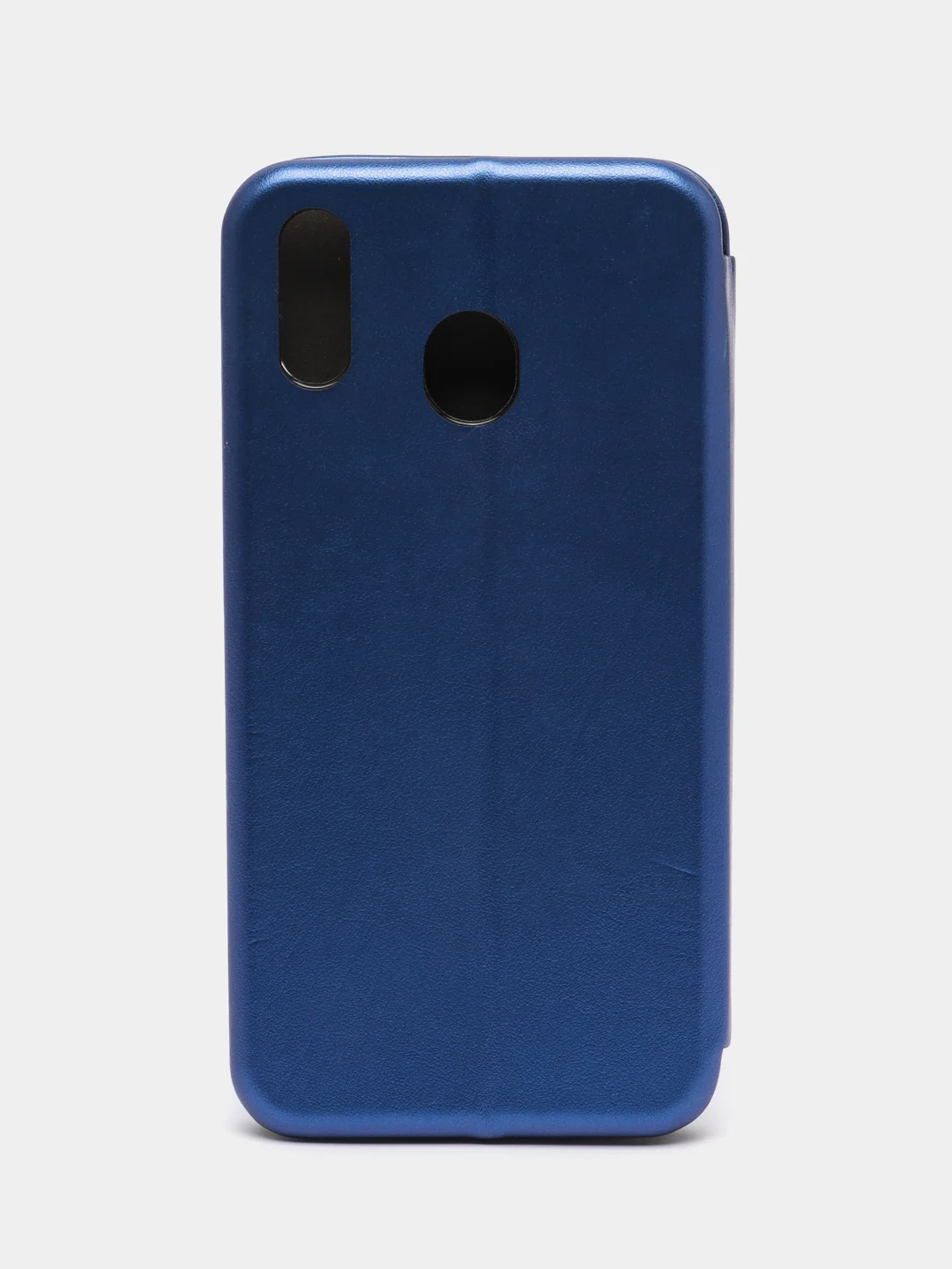 Синий чехол книжка на Samsung Galaxy M20, из эко кожи, с карманом