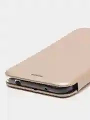 Золотой чехол книжка на Nokia 2.3, 3.2, 4.2, из эко кожи, с карманом для карт