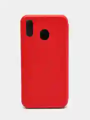 Красный чехол книжка на Samsung Galaxy M20, из эко кожи, с карманом