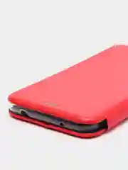 Красный чехол книжка на Nokia 2.3, 3.2, 4.2, из эко кожи, с карманом для карт