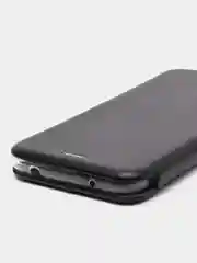 Черный чехол книжка на Nokia 2.3, 3.2, 4.2, из эко кожи, с карманом для карт