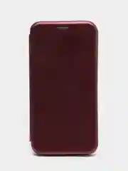 Бордовый чехол книжка на Samsung Galaxy M20, из эко кожи, с карманом