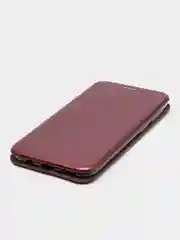 Бордовый чехол книжка на Samsung Galaxy M20, из эко кожи, с карманом
