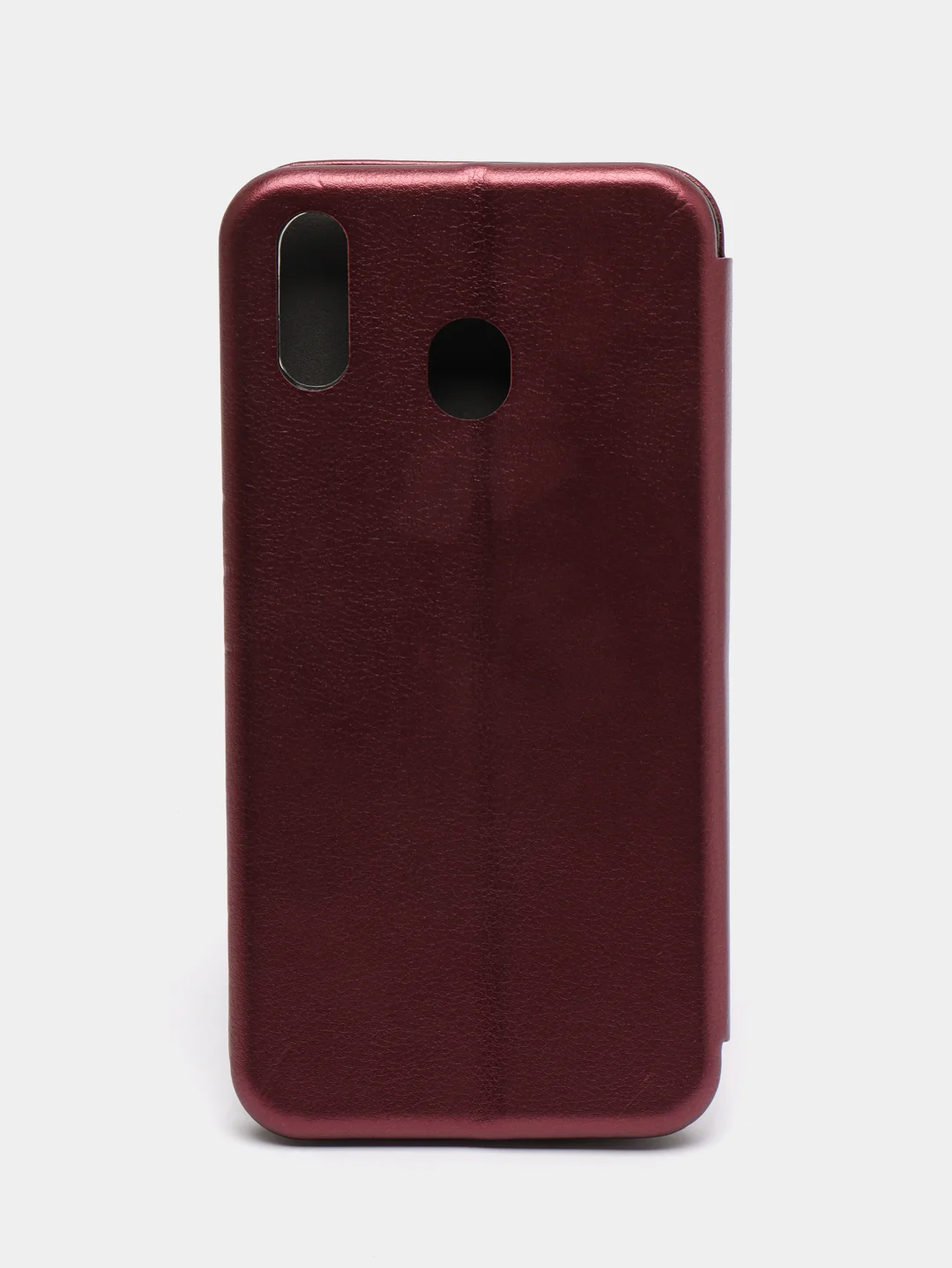 Бордовый чехол книжка на Samsung Galaxy M20, из эко кожи, с карманом