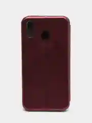 Бордовый чехол книжка на Samsung Galaxy M20, из эко кожи, с карманом