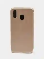 Золотой чехол книжка на Samsung Galaxy M20, из эко кожи, с карманом