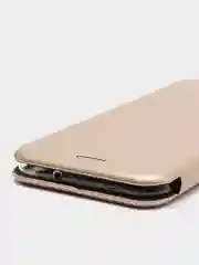 Золотой чехол книжка на Samsung Galaxy M20, из эко кожи, с карманом
