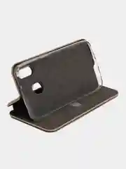 Золотой чехол книжка на Samsung Galaxy M20, из эко кожи, с карманом
