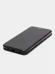 Черный чехол книжка на Samsung Galaxy M20, из эко кожи, с карманом
