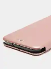 Розовый чехол книжка на Samsung Galaxy M20, из эко кожи, с карманом
