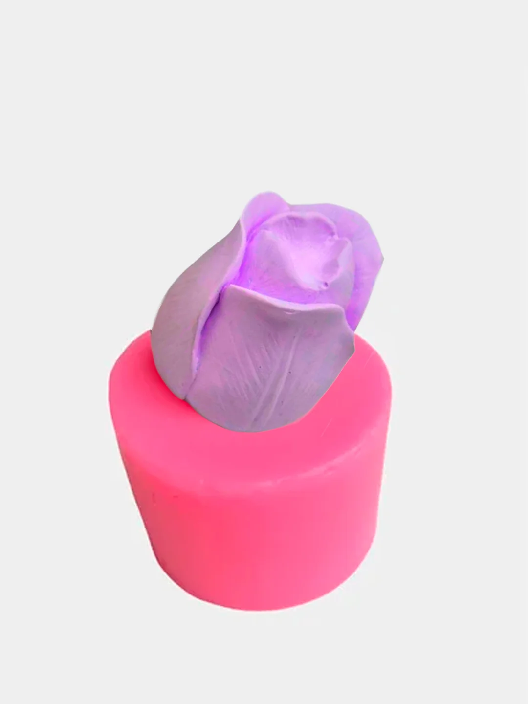 Розовый молд силиконовый "3D-Роза"