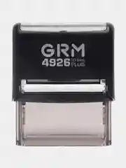 Черный автоматический штамп GRM 4926 Plus 75 х 38 мм, 10 строк