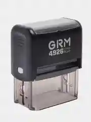 Черный автоматический штамп GRM 4926 Plus 75 х 38 мм, 10 строк