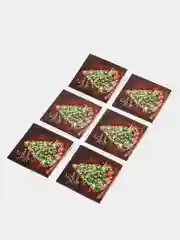 Лесной зеленый открытки новогодние С Новым годом  наборами 6 шт,10 шт