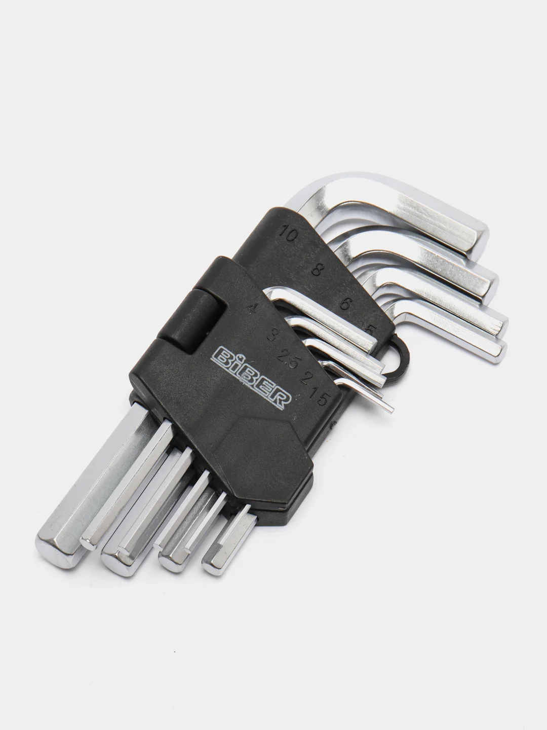 Набор инбусовых шестигранных ключей Biber 90503 CrV, 1.5-10 мм, 9 штук