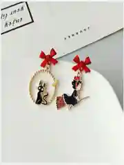 Алый серьги женские/ серьги с персонажами из мультфильмов