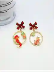 Бежевый серьги женские/ серьги с персонажами из мультфильмов