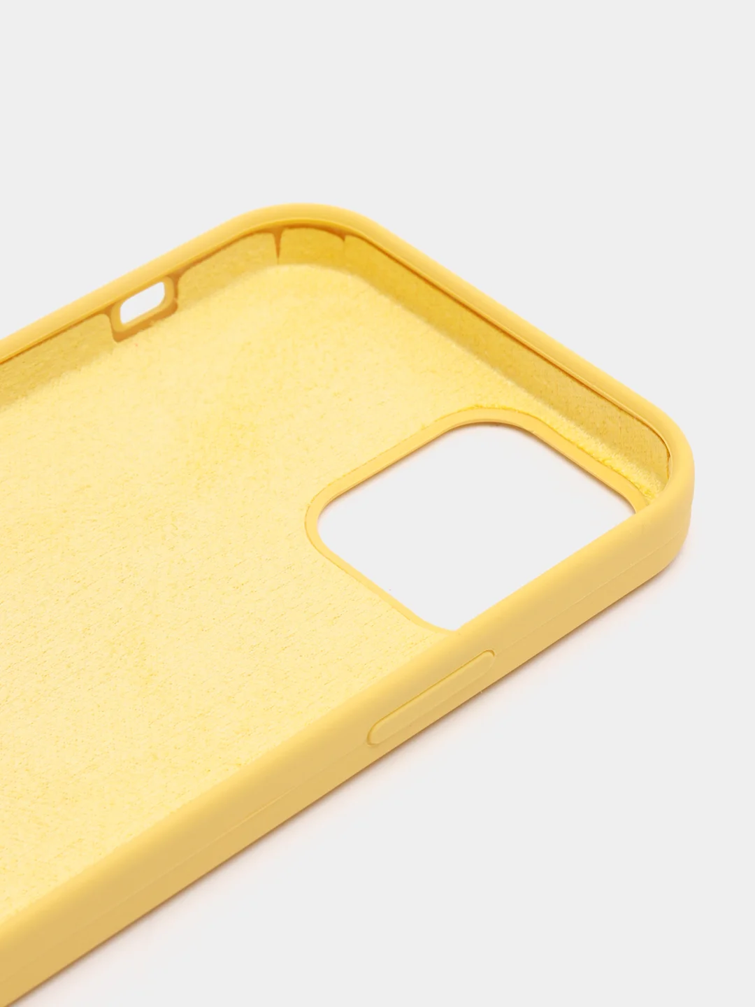 Лимонный чехол Silicone Case для iPhone 12 / iPhone 12 Pro, закрытый низ
