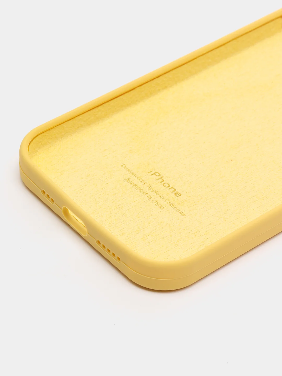 Лимонный чехол Silicone Case для iPhone 12 / iPhone 12 Pro, закрытый низ