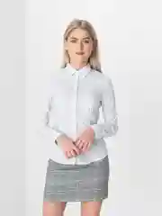 Рубашка белая c голубым отливом