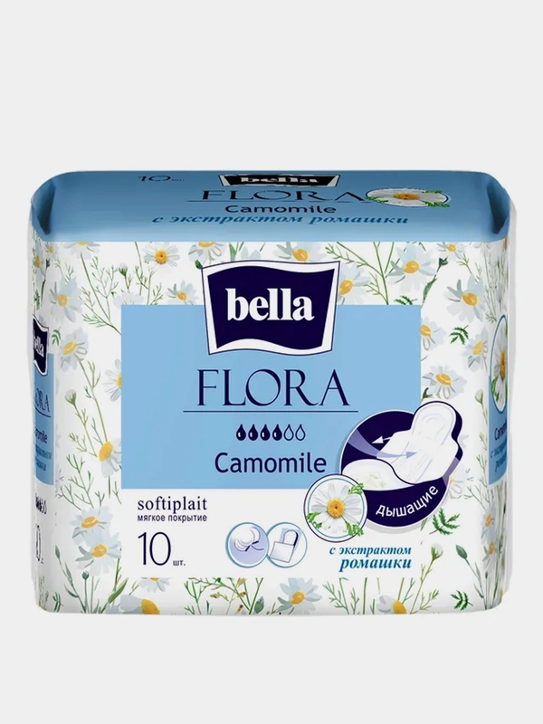 Прокладки Bella FLORA Camomile, 10 шт