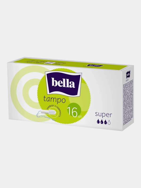 Тампоны без аппликатора Bella Tampo Super, 16 штук