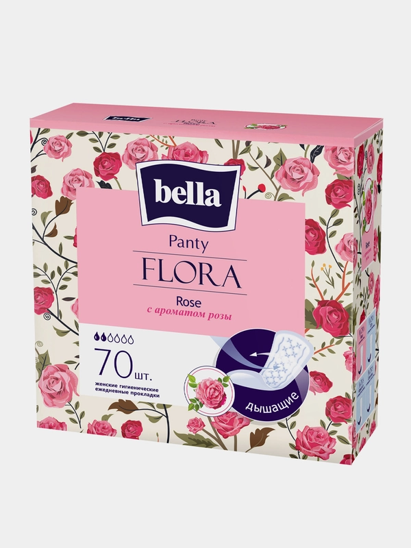 Прокладки ежедневные Bella Panty FLORA Rose, 70 штук