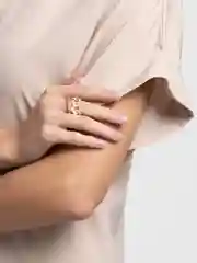 Бежевый набор из двух колец