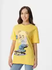 Желтый футболка женская